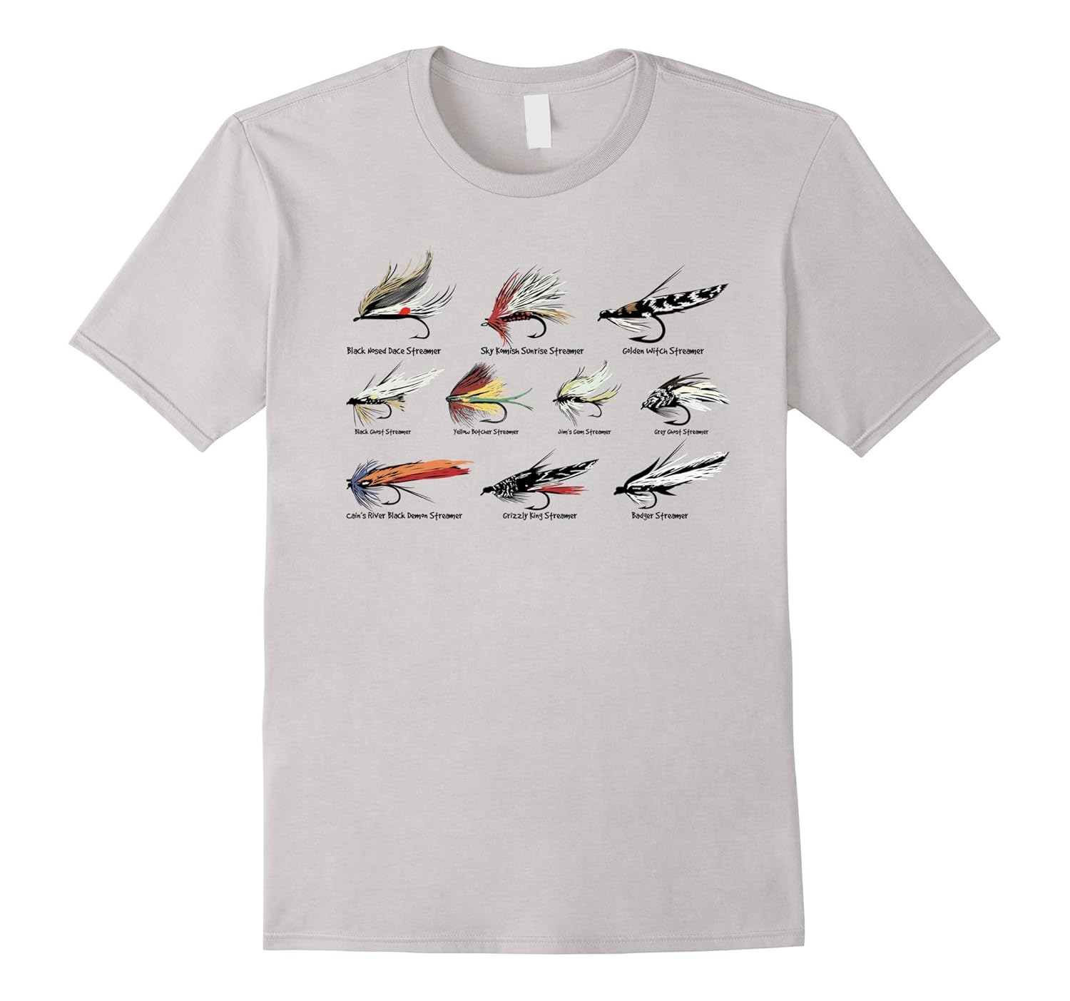 Vintage Fly Fishing Lures in Color TshirtPL Polozatee
