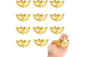 Quligeta Mini Masquerade Mask Party Decorations Mardi Gras Small Venetian Carved Mask Decor