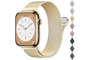 BELONGME Mesh Metal Loop Compatible with Apple Watch Band 40mm 41mm 38mm 42mm Series 11 10 9 8 7 6 5 4 3 2 1, SE 3 2 1 Women Men, Stainless Steel Strap with Magnetic Clasp for iWatch Bands