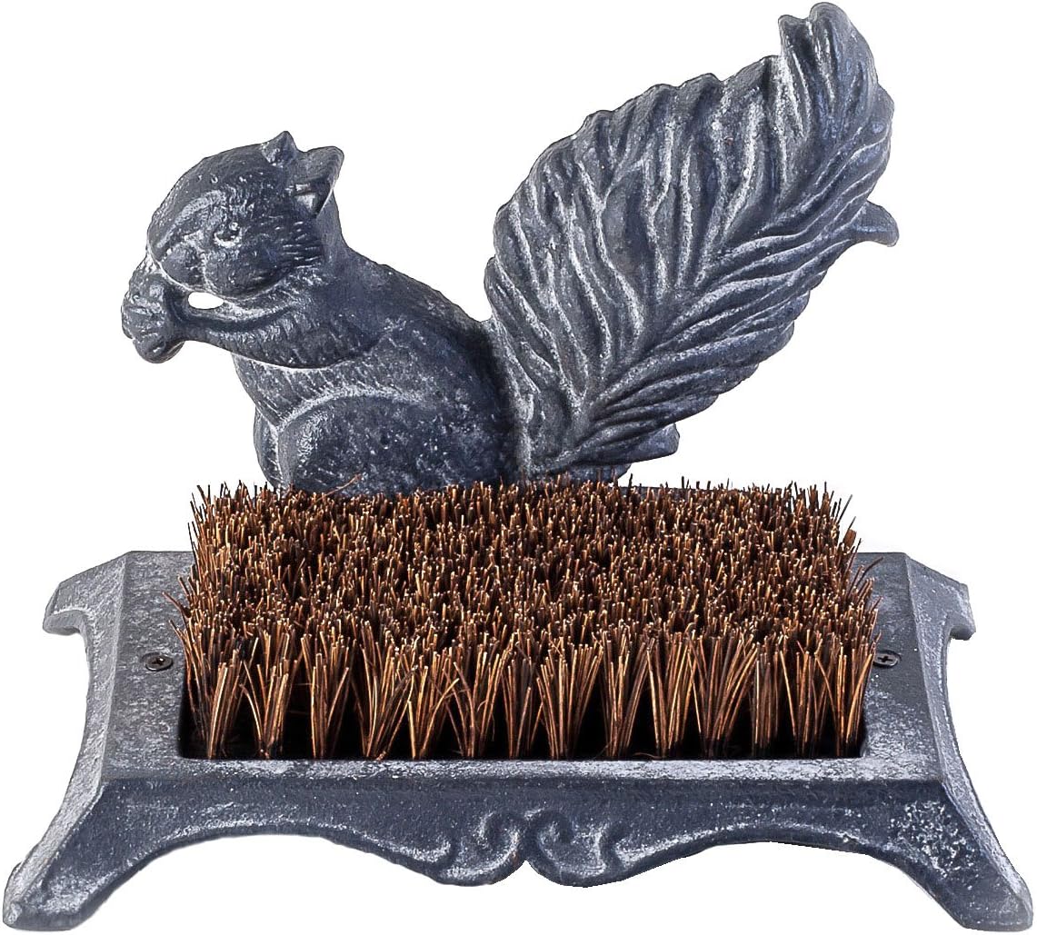 One Hundred 80 Degrees Cast Iron Squirrel Boot Scraper and