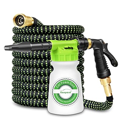 Buy Konpard Foam Cannon For 50ft Expandable Garden Hose Car Wash Foam Gun Adjustable Water Pressure Soap Ratio Dial Foam Cannon Strongest Triple Latex Core Hose Easy Storage Kink Free Water Hose