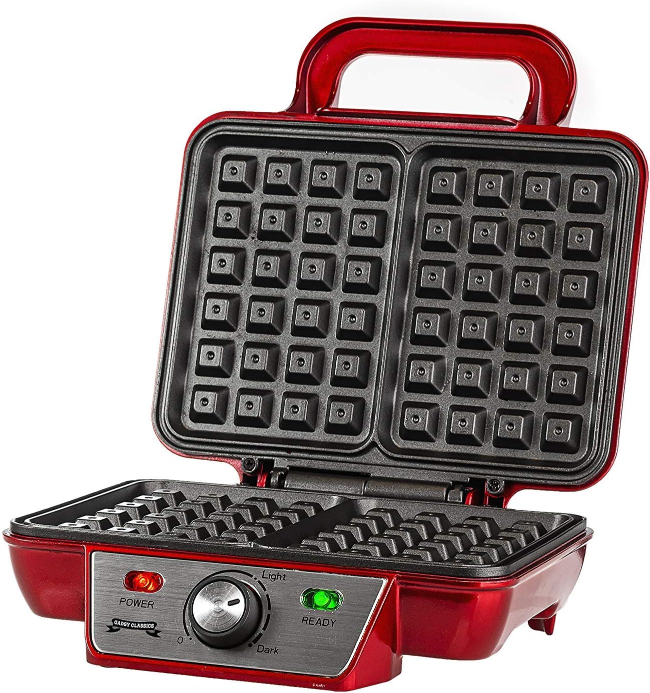 Gadgy ® Waffeleisen Belgische Waffel | 23x16,8cm. für 2 Waffeln | Waffle maker 1000 Watt | Einstellbare Temperatur LED-Anzeige | Griff erhitzt nicht | Party-Desserts