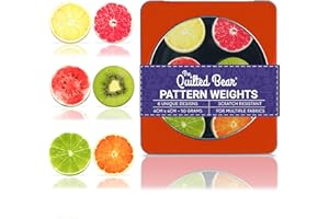 The Quilted Bear Pattern Weight Set – Scratch-Resistant Fabric Weights for Secure Pattern Cutting, Sewing Supplies & Quilting Supplies (TQB - Funky Fruit)