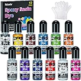 Roizefar Epoxy Resin Pigment - 12 Color Liquid Transparent Resin Colorant,Epoxy Resin Dye for Resin Colour Art, DIY Jewelry M