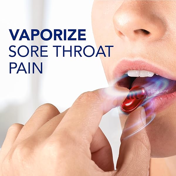 VICKS VAPOCOOL SEVERE MEDICATED SORE THROAT DROPS, MAX STRENGTH MENTHOL, SOOTHES SORE THROAT PAIN, CHERRY FLAVOR, 45CT