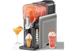 Slushie Machine for Home, No Ice Needed Frozen Drink Maker with Auto-Clean, LED Display, Perfect for Margaritas, Frappés, Mil