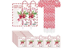 30 Sets Christmas Candy Cane Pens Bulk with Legend of Candy Cane Cards Christian Christmas Gifts Xmas Jesus Ballpoint Pens wi