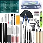 Gundam Tool Kit, 85 Pcs Professional Model Tool Kit for Gundam, Modeling Tools for Plastic Models, Gunpla Tool Kits for Adults, Model Building Tools Hobby Tools Craft Set for Repairing and Fixing