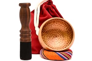 WELLNESS SOUL Handmade Tibetan Singing Bowl-Meditation Bowl with Cushion, Mallet and Carry Bag-Handcrafted in Nepal- best for Yoga, Chakra Healing, Mindfulness, and Stress Relief-Spiritual Gifts for Women and Men