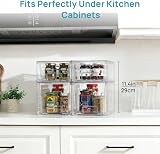 Vtopmart 4 Pack Clear Stackable Storage Drawers with Handles view 7