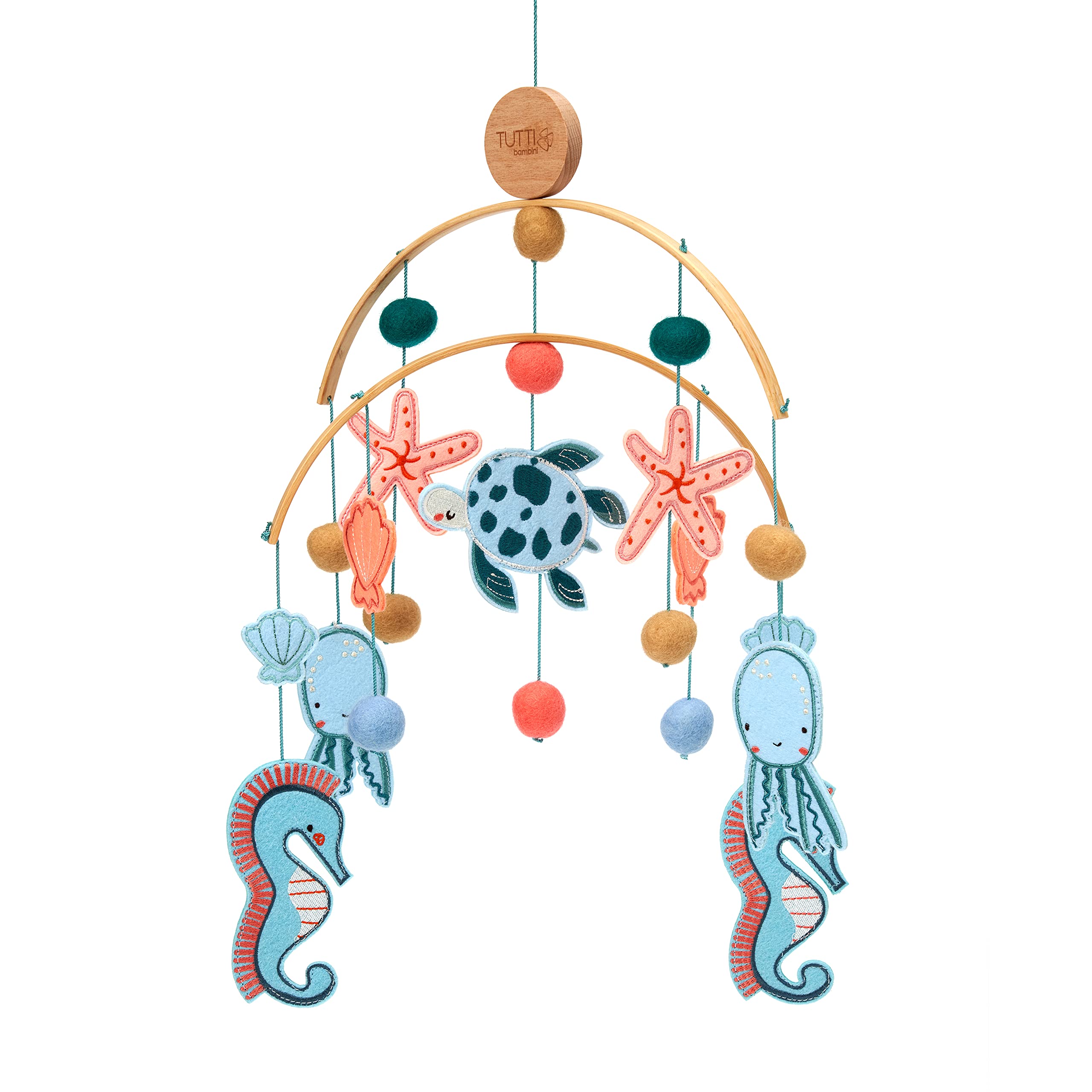 Tutti Bambini Felt Nursery Décor | Bamboo Frame with Felt Shapes, for Decoration Purposes Only | Our Planet