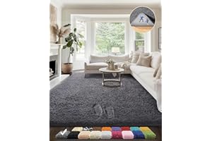 Ophanie Upgrade 5x8 Rugs for Living Room,Grey Fluffy Carpet Large Fuzzy Plush Shag Comfy Soft,Non-Slip Indoor Floor Carpet,for Kids Boys Girls,Room,Bedroom,Playroom,Home Decor Aesthetic