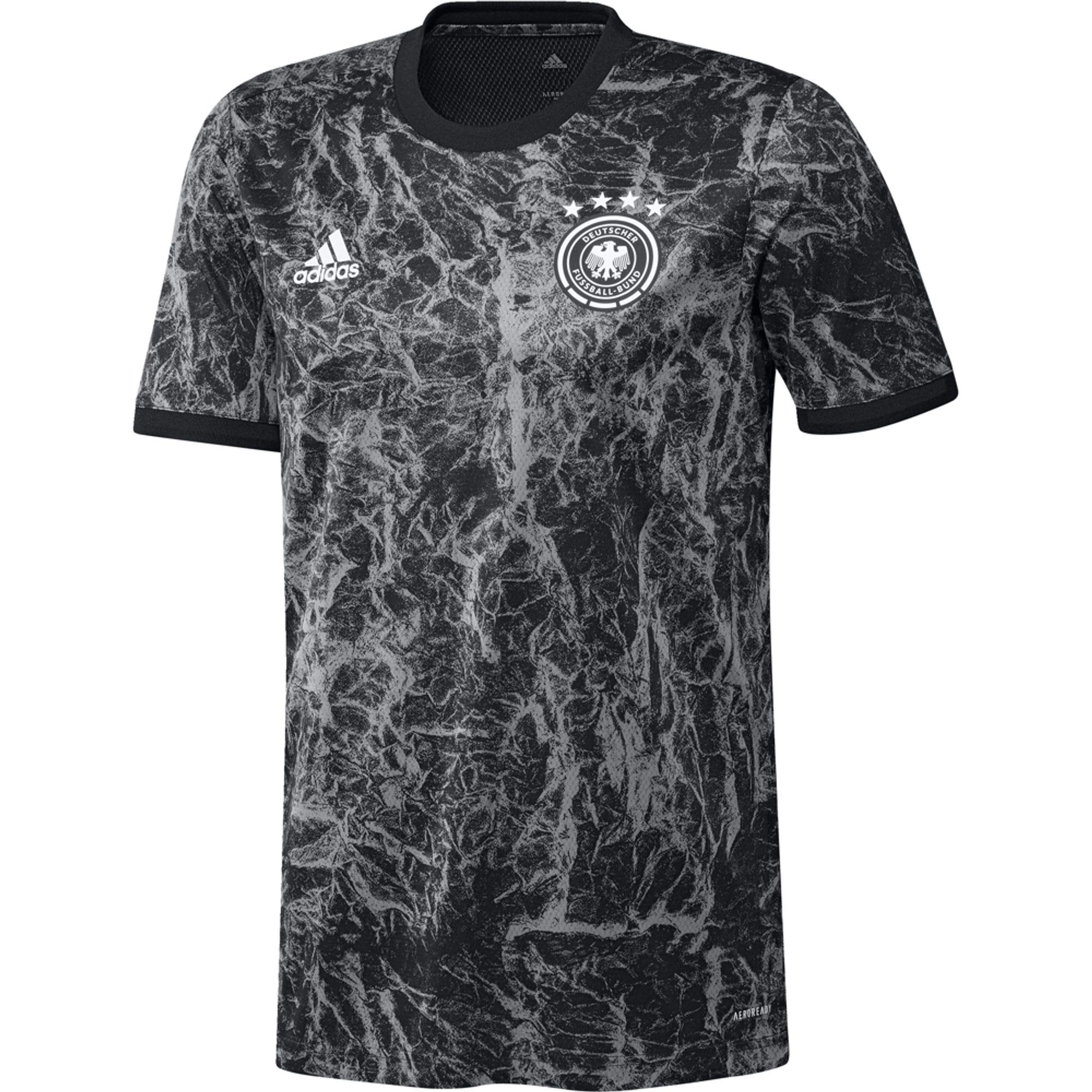 adidas 2020-2021 Germany Pre-Match Football Soccer T-Shirt Jersey (Black)