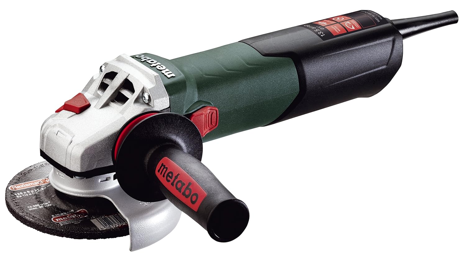 Metabo WEV15-125 Quick Lock-On 13.5 Amp 2,800-11,000 rpm Angle Grinder with Electronics, 5"