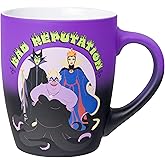 Silver Buffalo Disney Villains Bad Reputation Featuring Maleficent, Ursula, and the Evil Queen Jumbo Ceramic Mug, 25 Ounces