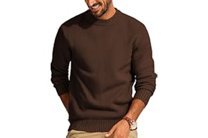 PJ PAUL JONES Mens Sweater Waffle Knit Crewneck Sweater Textured Long Sleeve Pullover