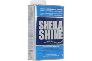 Sheila Shine 1 Quart Can Stainless Steel Cleaner and Polish Removes Grease Marks Fingerprints Watermarks Protects Household Kitchen Surfaces Stainless Steel Cleaner for Appliances Fridge Sinks Stoves