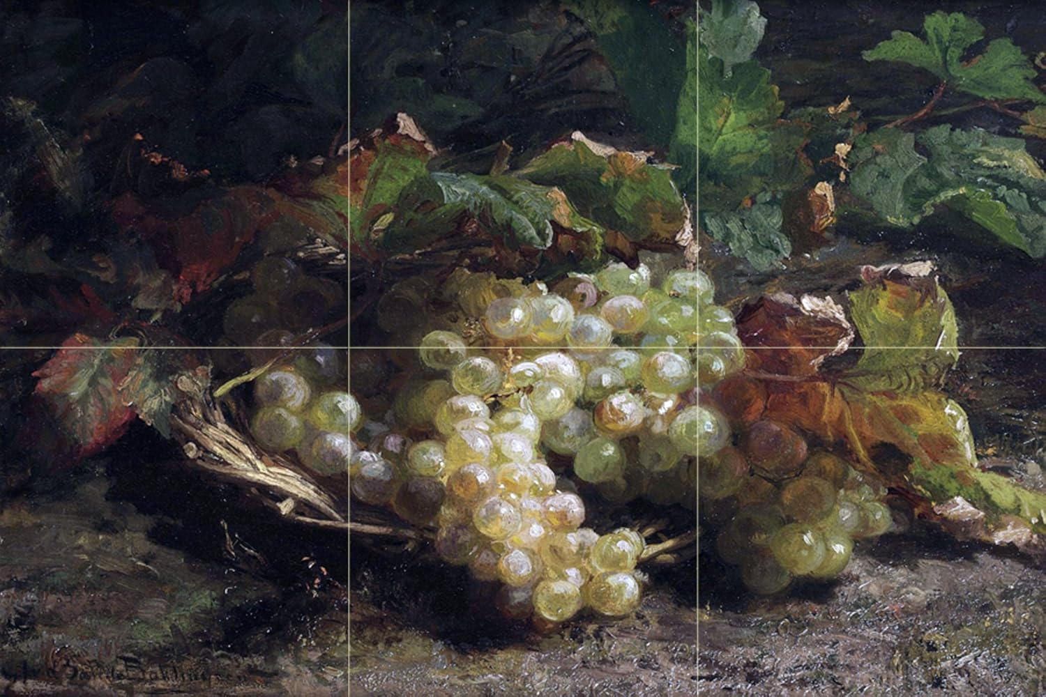Still life grape fruit G. Bakhuyzen Tile Mural Kitchen Backsplash Marble Ceramic - Picture 4 of 19