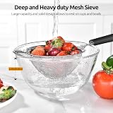 U-Taste 12cm Sieve Strainer 18/8 Stainless Steel with Silicone Handle, Black view 9