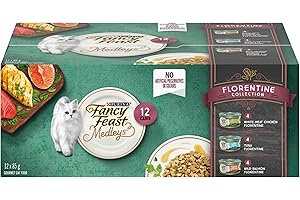 Fancy Feast Medleys Wet Cat Food, Florentine Collection Variety Pack 3 Flavours - 85 g Can (12 Pack)