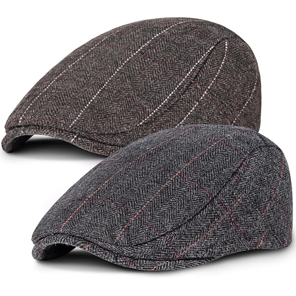 Amazon.com: Vintage Newsboy Caps Men Women Berets Hat Plaid  display picture 2