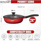 INTIGNIS Deep Non-Stick Frying Pan with Lid 3-in-1 GREBLON Coating Induction view 2