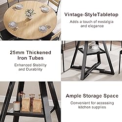 Jocoevol 42'' Round Dining Table for 4,Kitchen