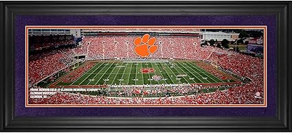 Clemson Tigers Framed 10 X 30 Frank Howard Feld At Clemson