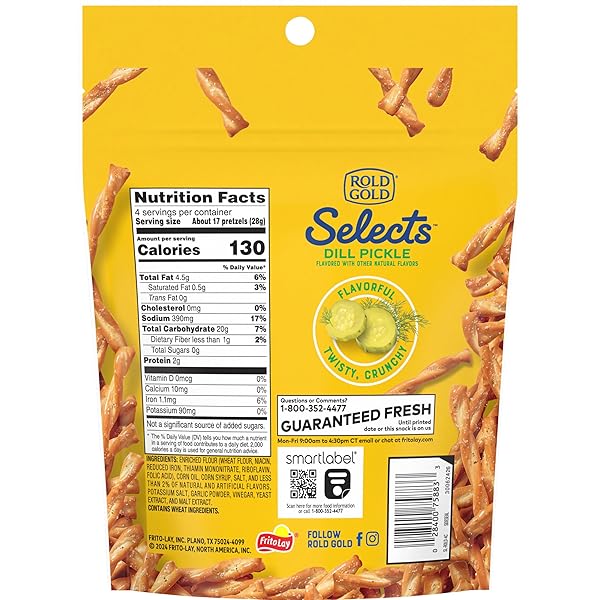 ROLD GOLD SELECTS, DILL PICKLE PRETZEL TWISTS, 4 OZ
