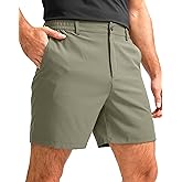 G Gradual Men's Casual Shorts 7" Lightweight Golf Shorts for Men Stretch with 3 Pockets Quick Dry Breathable Work Shorts