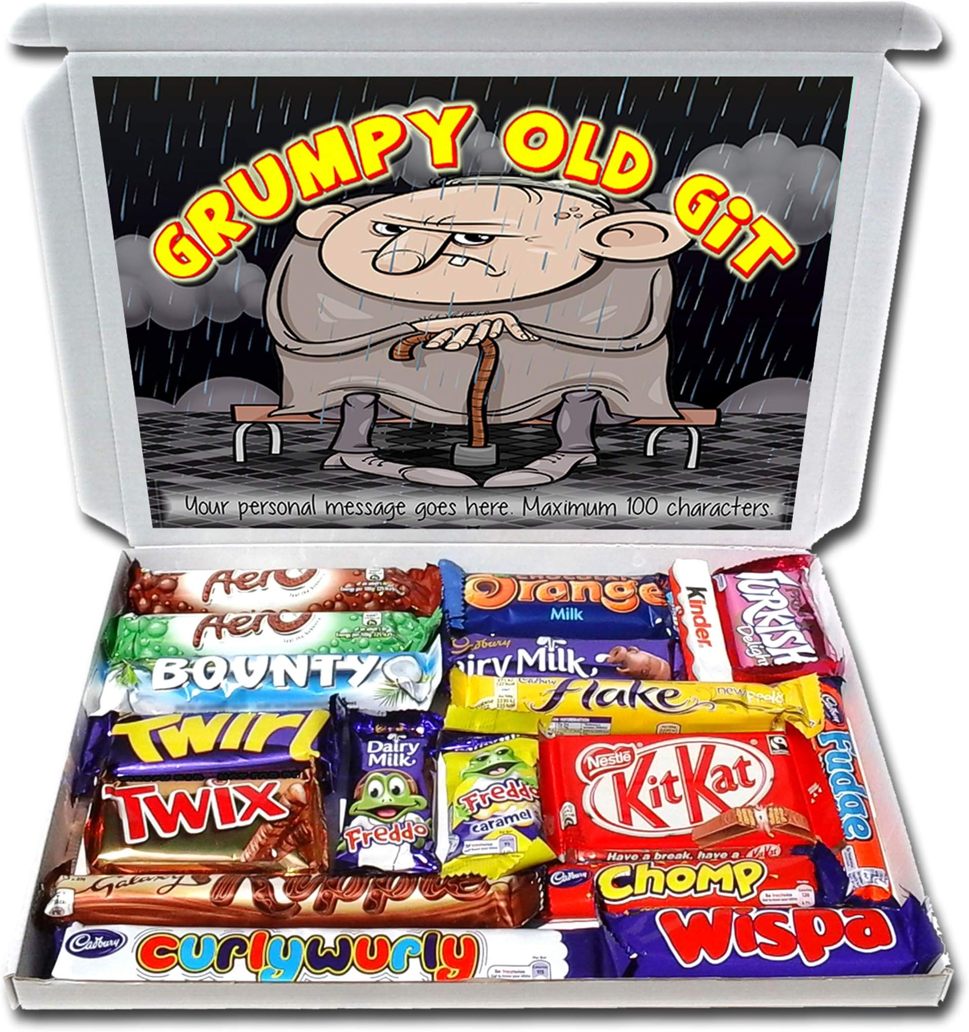 Personalised Grumpy Old GIT Gift for Him Chocolate Selection Box Great for Any Occasion