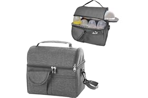 ANANLU Willow Pump Carrying Case,Wearable Breast Pump Bag Adjustable Straps with Cooler Pocket for Working Mom,Compatible with Momcozy,Willow and Elvie,Holds Pumping All Accessories and Milk Bags