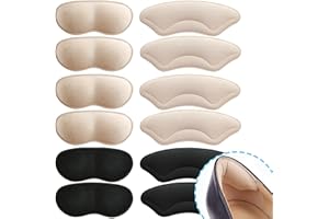 Comfowner 6 Pairs Premium Heel Cushion Pads Inserts Grips Liners for Men Women,Back of Heel Protectors Cushions Prevent Heel Pains, Blisters and Too Big Shoe