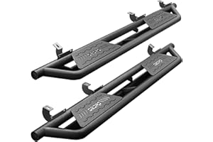 OEDRO 6.5" Running Boards Compatible with 2007-2018 Jeep Wrangler JK & Unlimited 4 Door, Upgraded Side Step Textured Black Heavy Duty Truck Nerf Bars, Unique Multi-Layer Slip-Proof (No 2 DR & No JL)