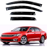 KPY Rain Guards Window Visors for 2011-2018 Volkswagen Passat | Out-Channel Window Visors Vent Wind Deflectors 4PC, Car Accessories for 11-18 VW Passat