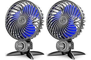 AaoLin 2 Pack USB Small Fan, Desk Fans with CVT Variable Speeds, Strong Cooling Airflow, Quiet Portable, Desktop Mini Personal Fan for Room, Home,Office, Bedroom-USB Powered