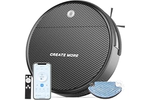 Bagotte Robot Vacuum and Mop, Robot Vacuum Cleaner with 550ml Large Dust Bin, Zigzag Efficient Navigation, 2.75'' Slim Design, Automatic Robot Vacuum for Pet Hair, Hard Floor, Carpet