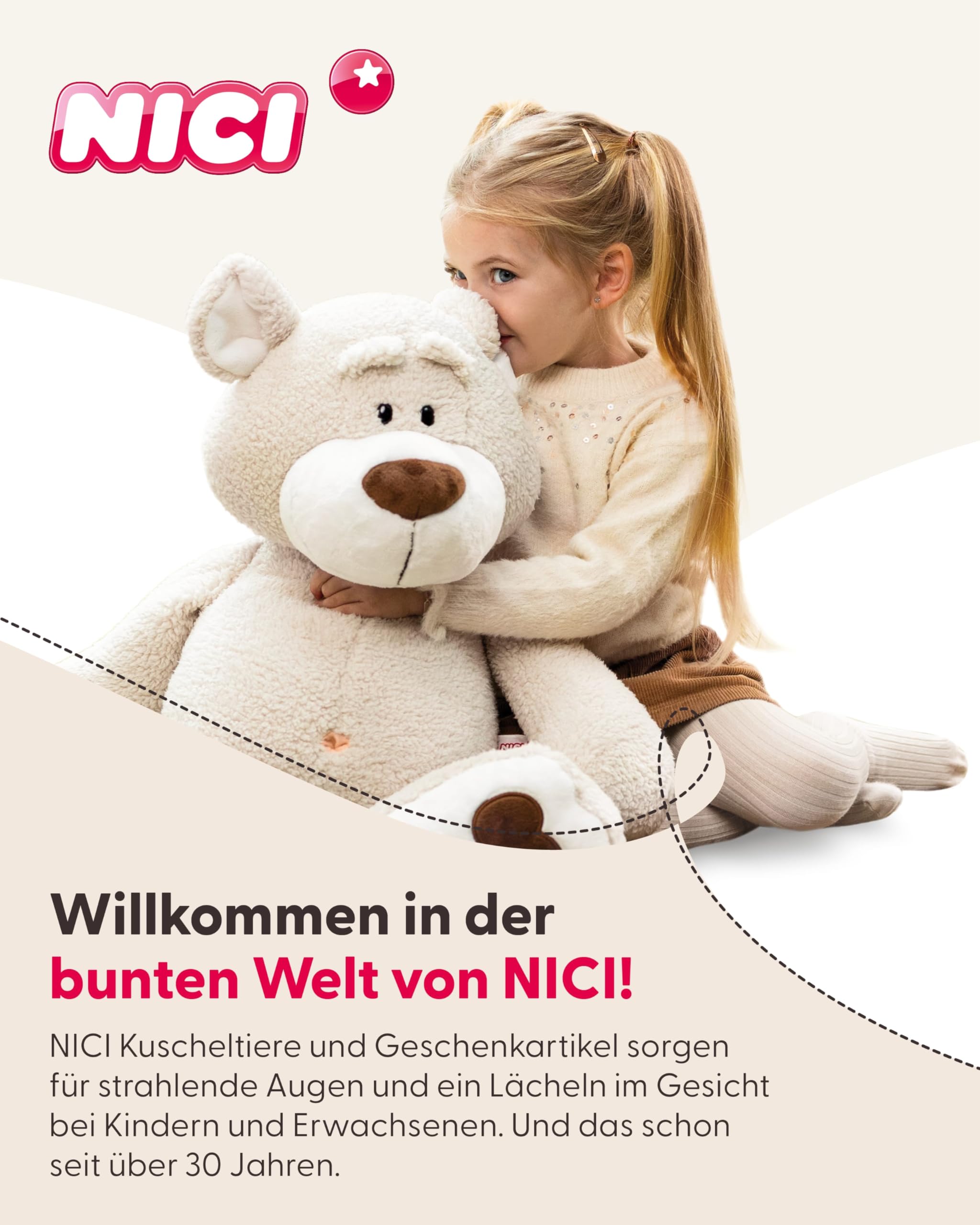 NICI Kuscheltier Dackel 35cm - braun - Weiches NICI Plüschtier – niedliches Stofftier zum Kuscheln & Spielen – tolle Geschenkidee für Kinder & Erwachsene - 61898 6