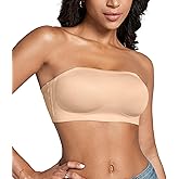 DEANGELMON Strapless Bras for Women Non-Slip Silicone Bandeau Seamless Tube Top Bralette Comfy Non Padded Stretchy Stylish