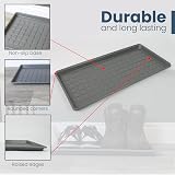 DIVCHI Grey Plastic Boot Tray with Raised Edges Multipurpose Entryway view 4