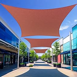 Cisvio 10'X13' Rust Red Shade Sail Rectangle Curved