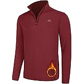 Willit Men's Fleece Pullover Winter Shirts Long Sleeve Quarter Zip Cold Weather Golf Hiking Casual Warm Shirts