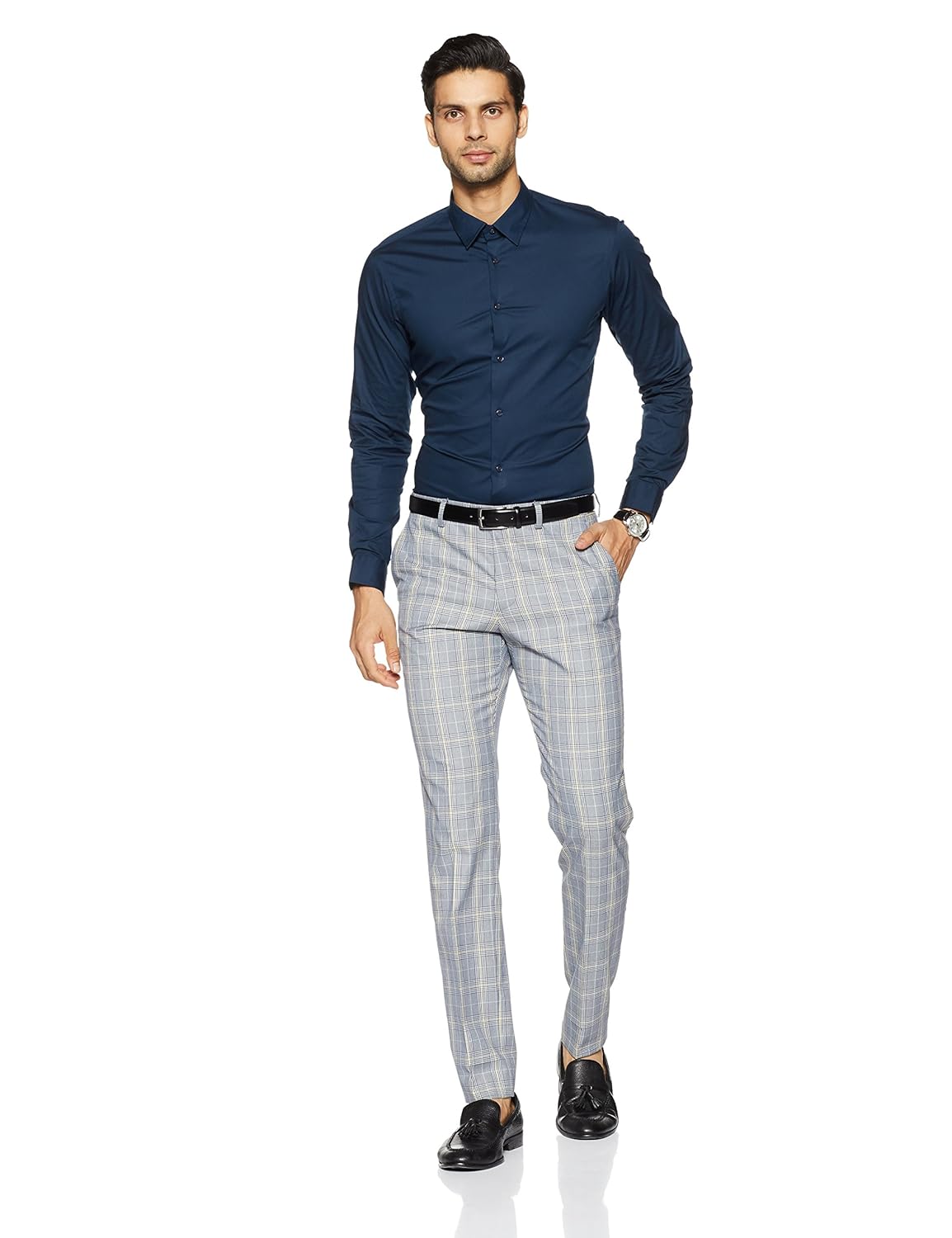 arrow newyork men's solid slim fit formal shirt