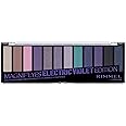 Rimmel London Magnif'Eyes Eyeshadow Palette, 12 Shades, Blendable Formula, Versatile, 008, Electric Violet, 0.5oz