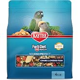 Kaytee Forti-Diet Pro Health Nourish+Protect Conure &amp; Lovebird Food, 4 lb | Balanced digestion. Conure food with prebiotics and probiotics. Parrot food, antioxidants, omega-3s