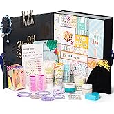 Valentines Day Gifts Advent Calendar Bath and Body Gift Basket Set for Women, Spa Gift Basket 15-Days Bath Gift Set Self Care Gift, Advent Beauty Calendar Countdwon Birthday Gifts, Christmas