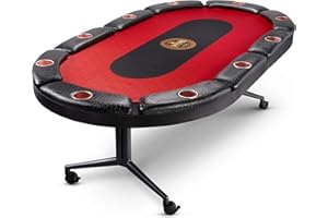 TRITON POKER TABLES Triton Premium Poker Table for 10 Players - Foldable and Long-Lasting Poker Table, Luxurious Vegas Style Casino Experience at Home