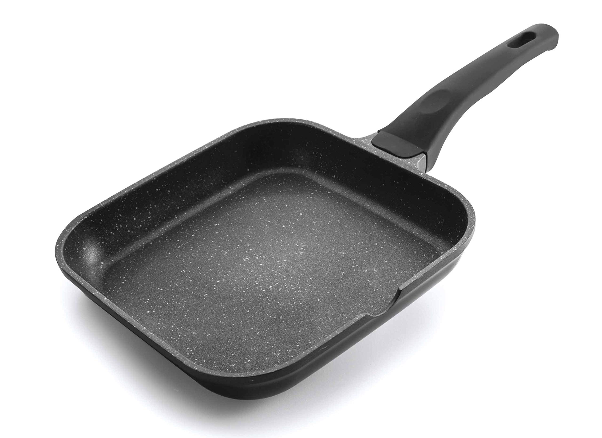 Lacor 24123 Square Eco-Stone Bread Pan, 24 x 24 cm, Black