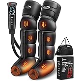 YINGGG Air Compression Leg Massager with Heat - Foot and Calf Massage Sleeve with 3 Heat&6 Intensities&6 Modes, Compression Boots for Circulation and Pain Relief-M