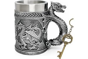 Medieval D&D Dragon Game Mug of Thrones Merchandise 21oz Large Beer Steins Viking Tankard Coffee Cup Gift Mug for Dragon Coll